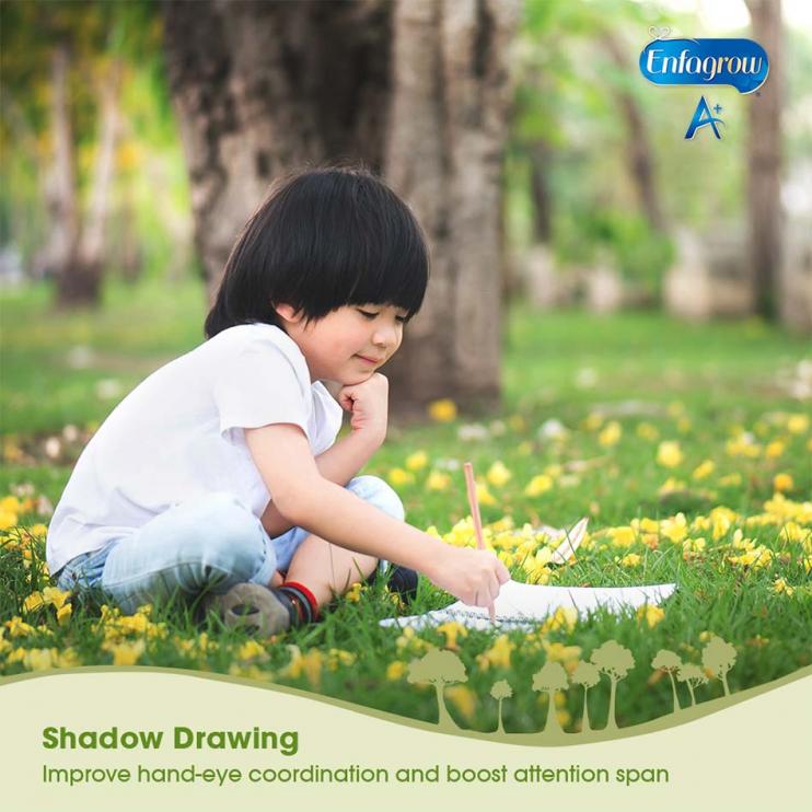 toddler shadow drawing