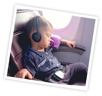 entertain toddlers with music in flight