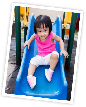 toddler playing outdoors